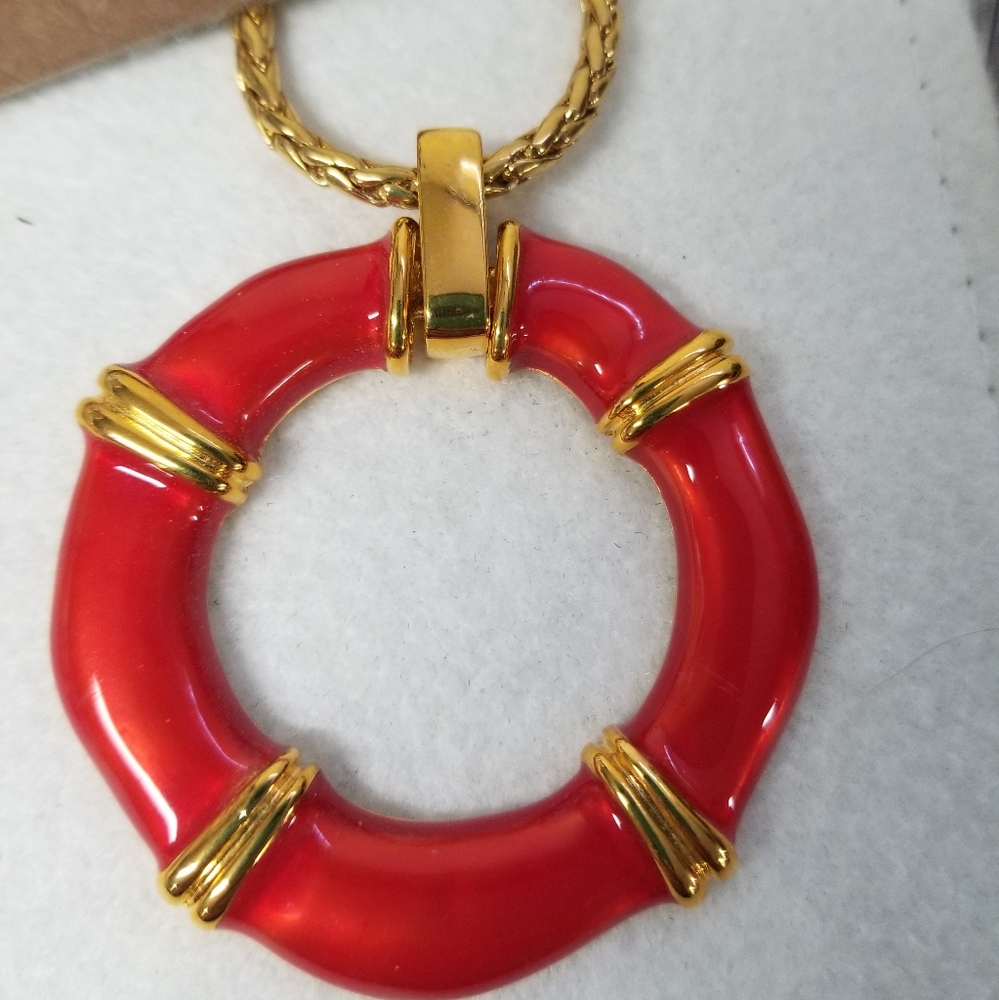Anna & Ava Red/Goldtone Jewelry set - Picture 5 of 10